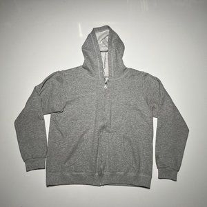 Gildan Light Grey Heavy Blend Zip Up Hoodie Unisex Size M